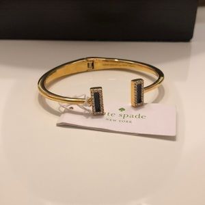 NWT Kate Spade Raising the Bar Bracelet in Black